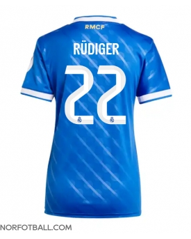 Billige Fotballdrakt Real Madrid Antonio Rudiger #22 Replika Tredjedrakt Dame 2025-26 Kortermet Billige Fotballdrakt Real Madrid Antonio Rudiger #22 Replika Tredjedrakt Dame 2025-26 Kortermet